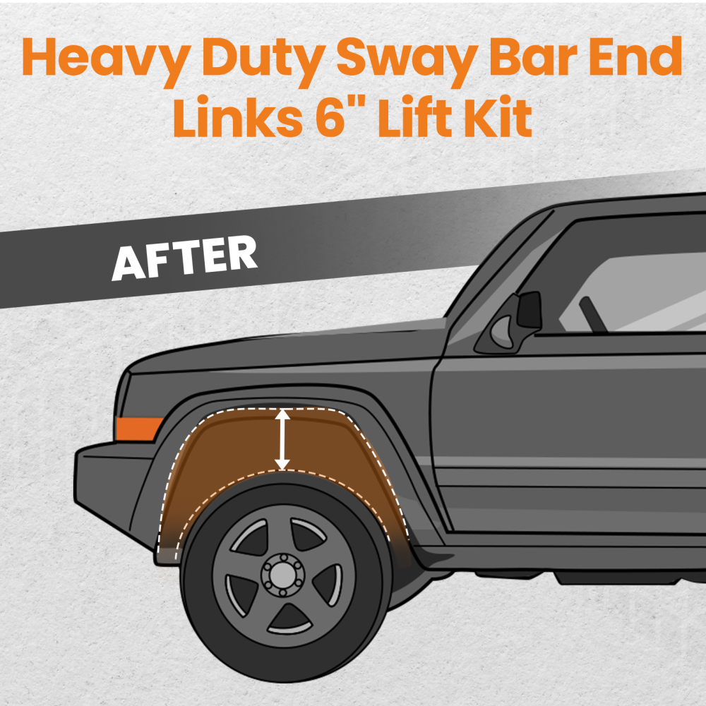 Heavy Duty Sway Bar End Links 6 Lift Kit compatible for GMC Silverado/Sierra 2500 3500