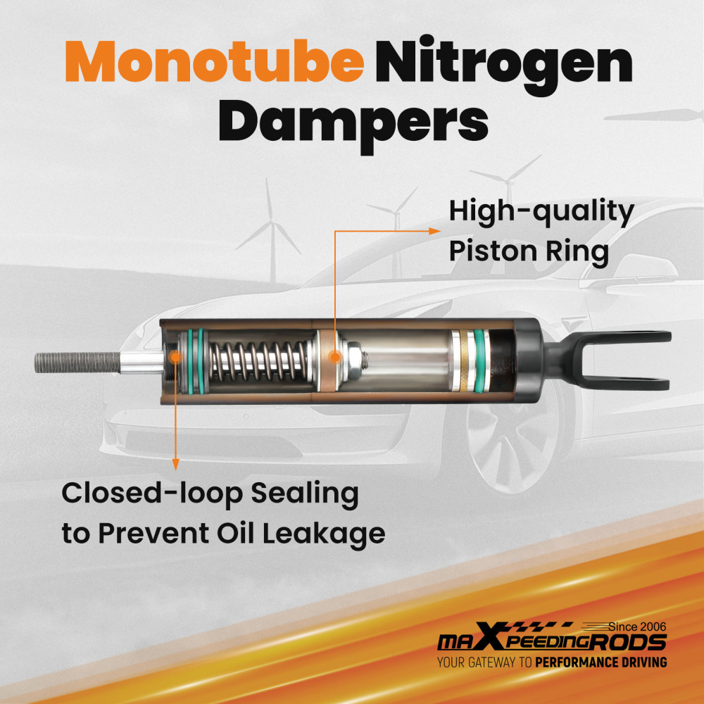 Balance Bar Damper Damping Rod w/Bracket Compatible for Tesla Y / Y Performance2020-2024