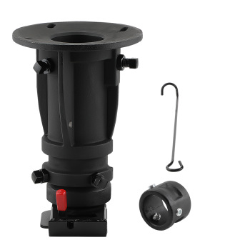 Adjustable Cushioned 5Th Wheel To Gooseneck Adapter 12-16 Remote Release Black