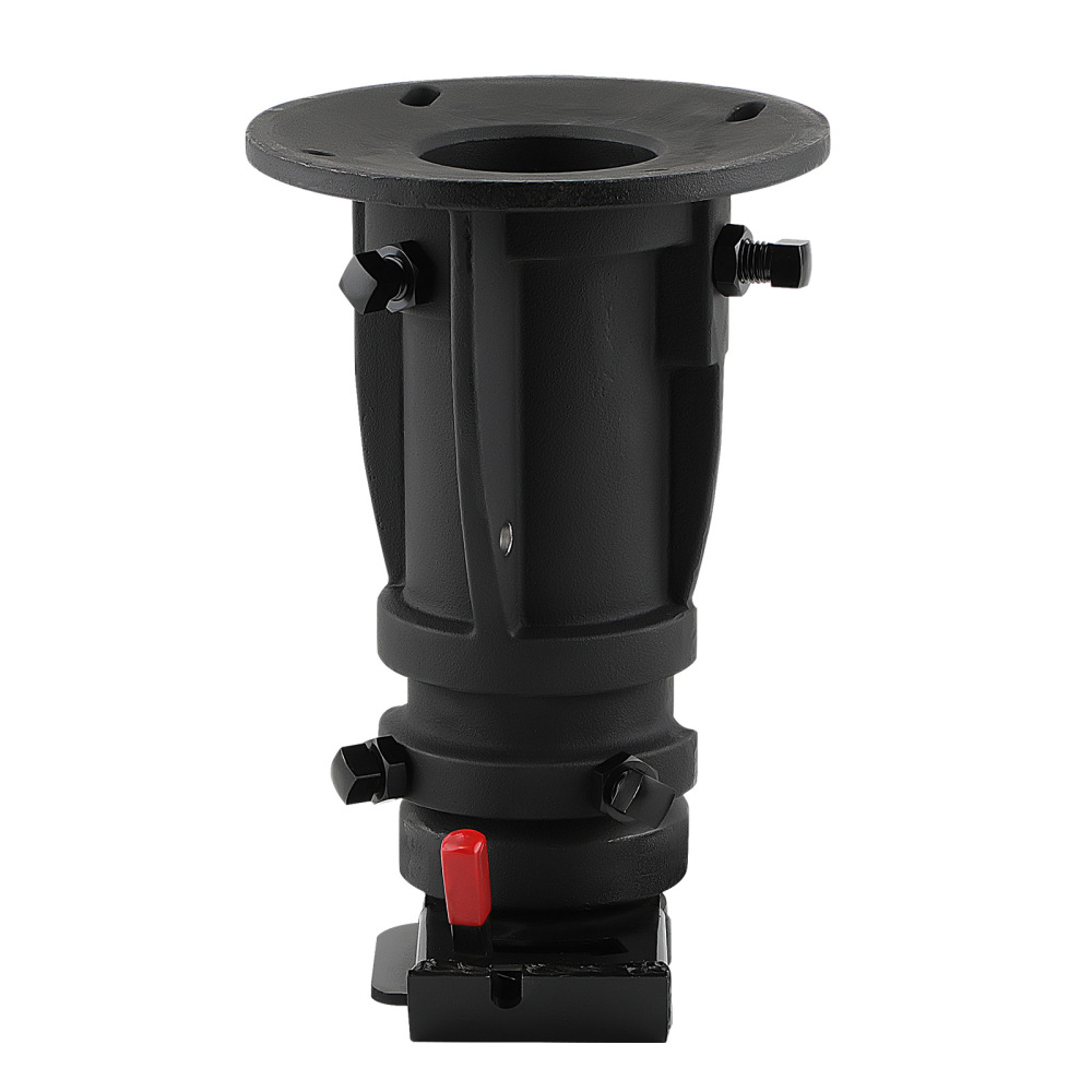 Adjustable Cushioned 5Th Wheel To Gooseneck Adapter 12-16 Remote Release Black