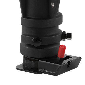 Adjustable Cushioned 5Th Wheel To Gooseneck Adapter 12-16 Remote Release Black