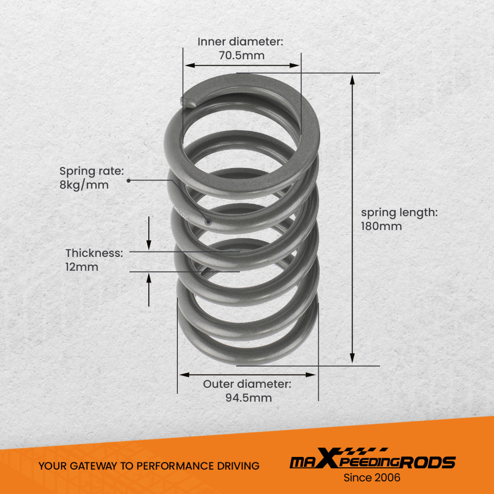 8kg/mm Front / Rear Pair Springs Compatible for T7 compatible for Honda Civic 1988-2000 Coilover lowering kit