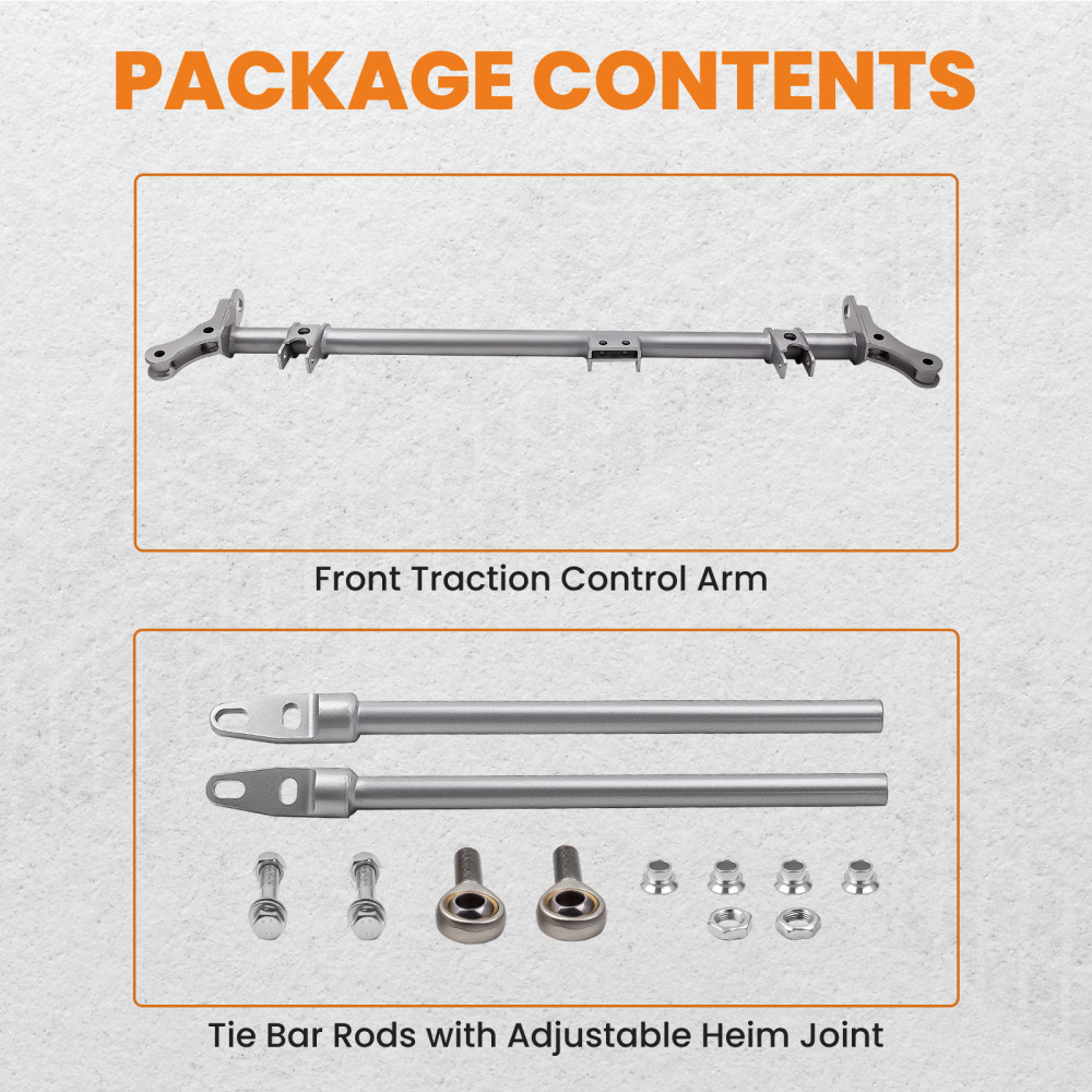 Compatible for Honda Civic CRX 88-91 Front Traction Bar Track Rod Suspension Tie Bar Rod