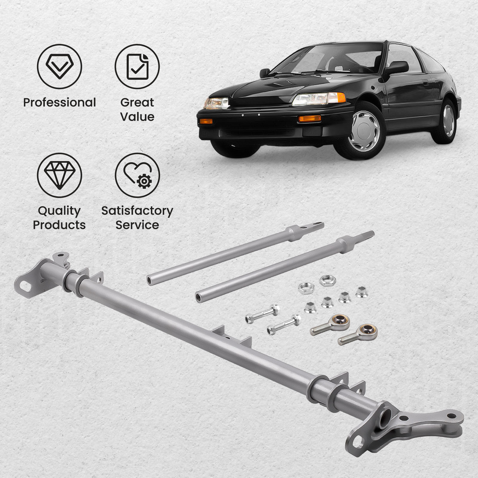 Front Traction Control Arm Strut Bar Brace Rods compatible