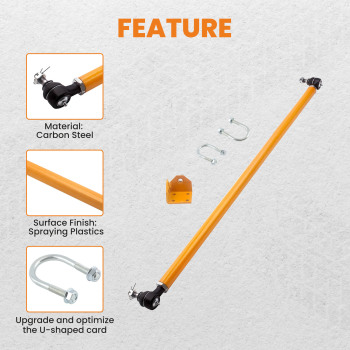 Ajustable Heavy Duty Drag Link Steering Arm Track Rod compatible for Nissan GU Y61 compatible for Patrol	