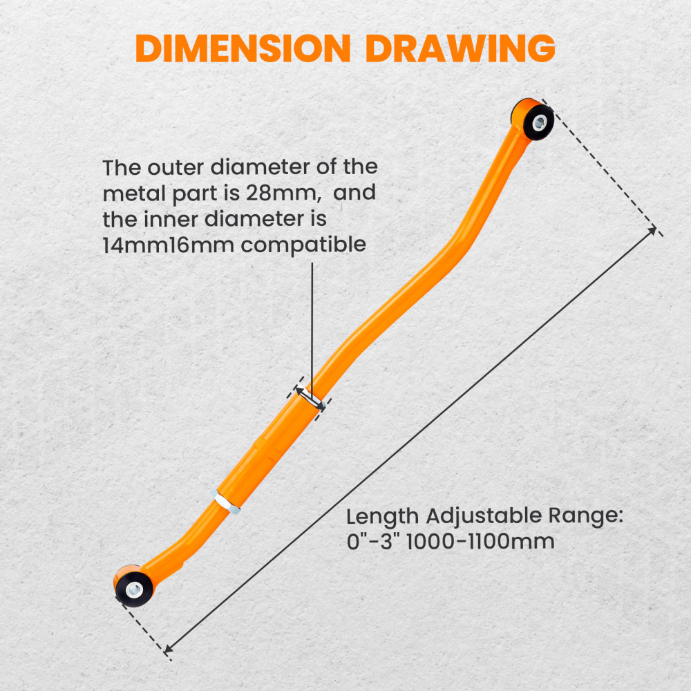 New Adjustable compatible for Panhard Track Arm Compatible for DODGE RAM 2500 3500 2003-2013 2WD4W