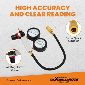 Cylinder Leak Tester Detector Petrol Engine Compression Leakage Leakdown Kit Set