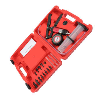 22pcs Brake Bleeder Tester Tool Kit Vacuum Pump Motorcycle Bleeding Hand Pump