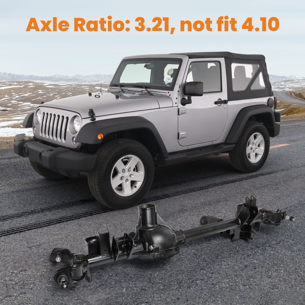 Front Axle Housing compatible for Jeep Wrangler 2007-2017 JK 2018 3.21 Axle Ratio Dana 30
