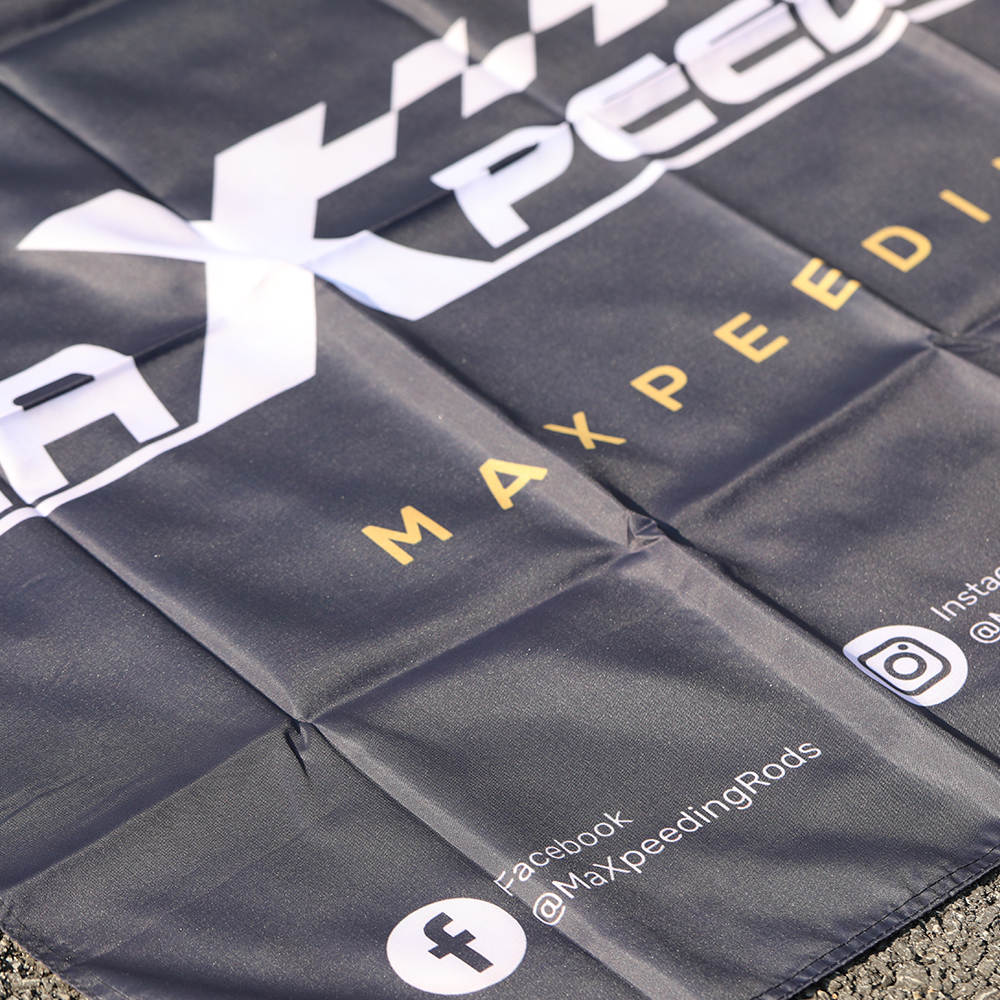 Bandera del logotipo de Maxpeedingrods