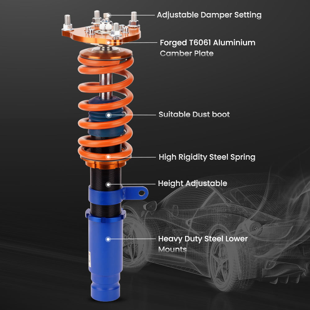 Maxpeedingrods Coilovers 24 Way Damper compatible for Honda Civic Hatchback 17-21 (52mm) lowering kit