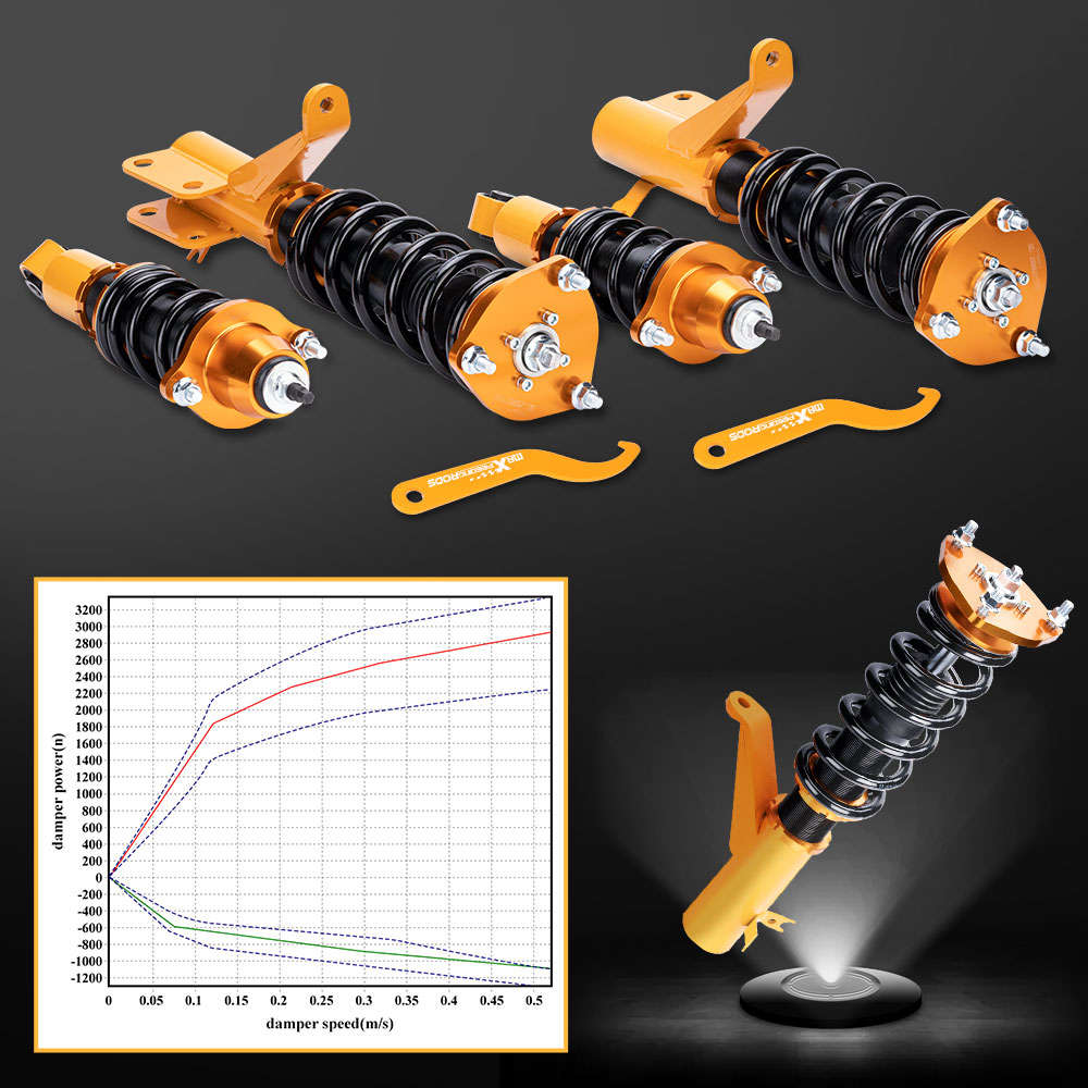 KW Variant 2 Coilover Kit - 2001-2005 Honda Civic (16mm front strut mount) main image 0