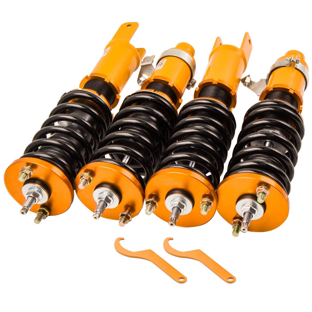 4 PCS Combinés filetés/Amortisseurs suspension kit Compatible pour HONDA CIVIC 1989-1991 ED2 ED3kit d'abaissement
