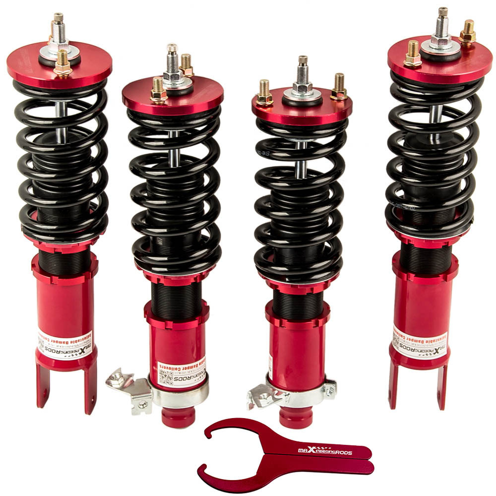 Compatible for Honda CIVIC ED2 ED3 ED4 1989-1991 4pcs 24 Damper Adjustable Suspension Coilover Shock Absorber kits Lowering Kit