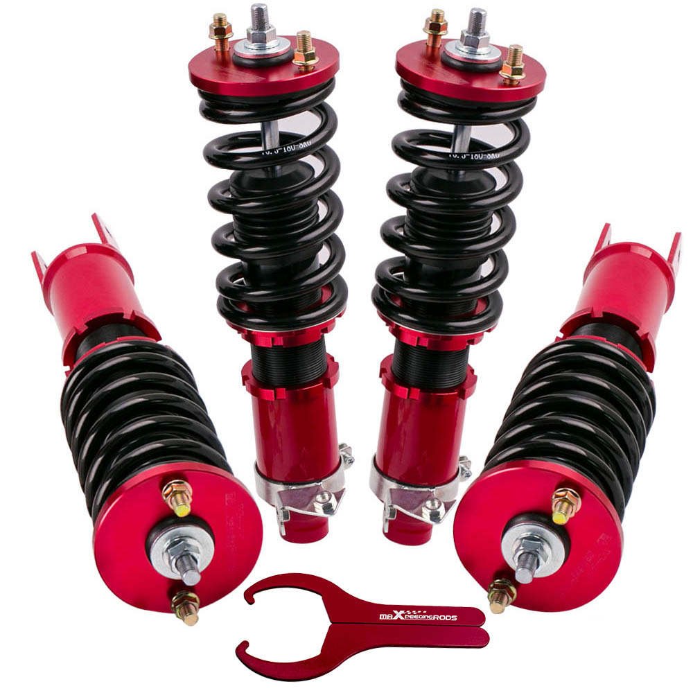 Coilovers compatible for Honda CR-X del Sol 1992-1995 Suspension Kits  Adjustable Height Red Coil Strut