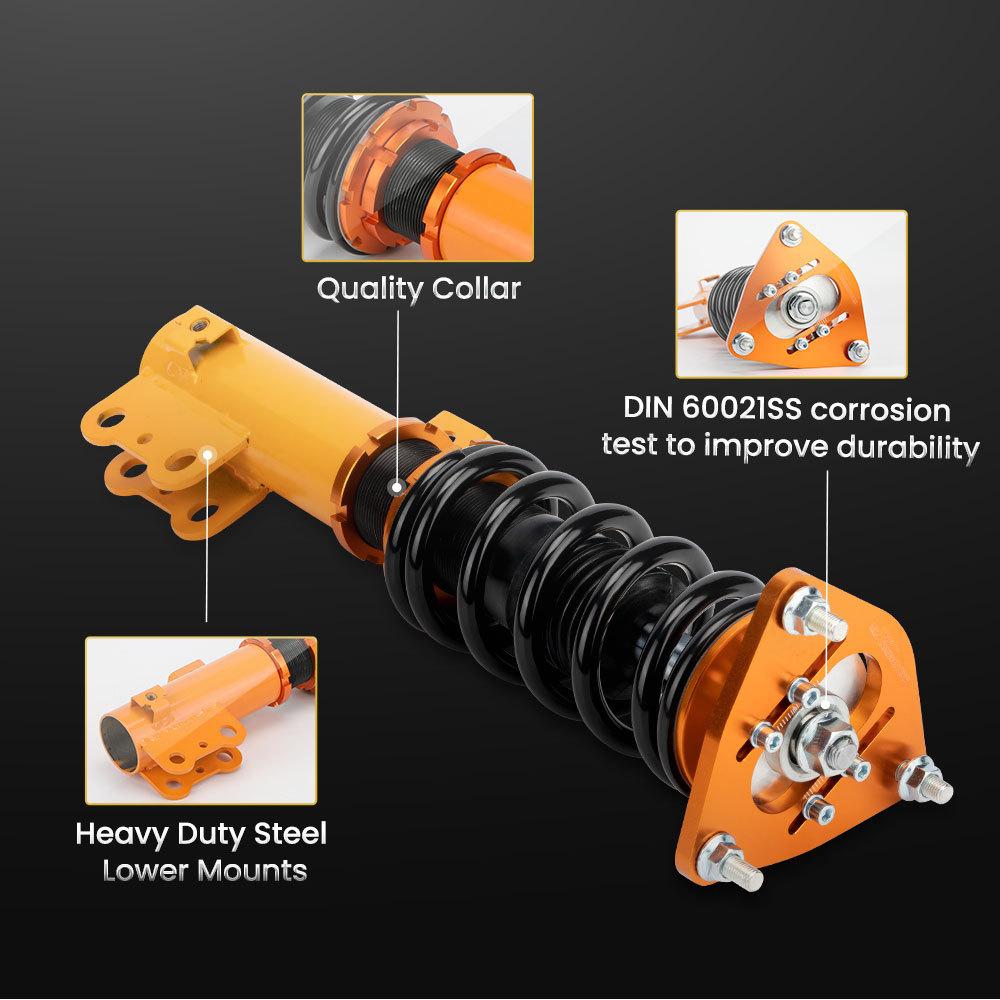 Coilovers Set compatible for Hyundai Genesis Coupe 2-Door 2010-16 Shock Absorber Adj Height lowering kit