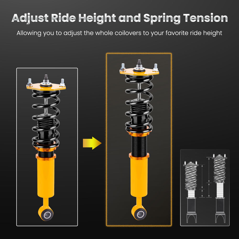 Coilover Shock Strut Kits compatible for Mitsubishi 3000GT AWD 1991-1999 3.0L Stealth 91-96 lowering kit