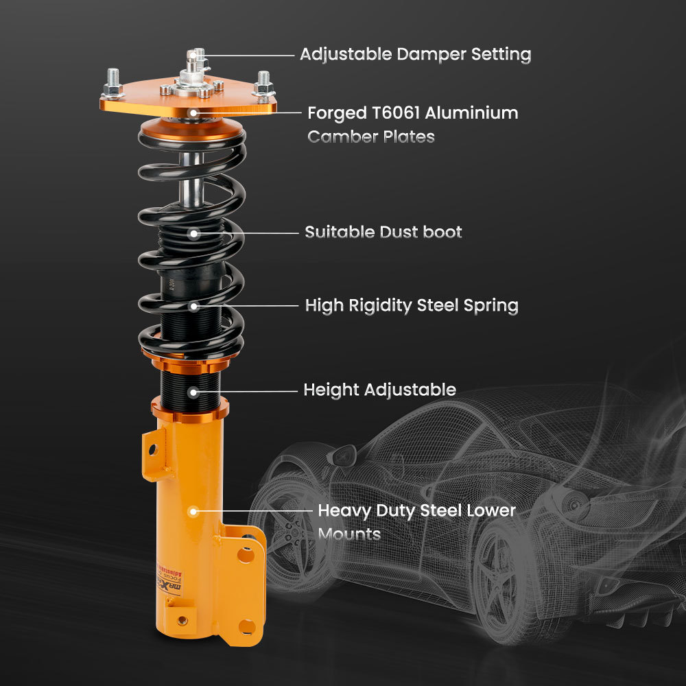 Compatible for Mitsubishi Galant 99-03 Adj. Damper Shock Absorbers Coilover Suspension Kit lowering kit