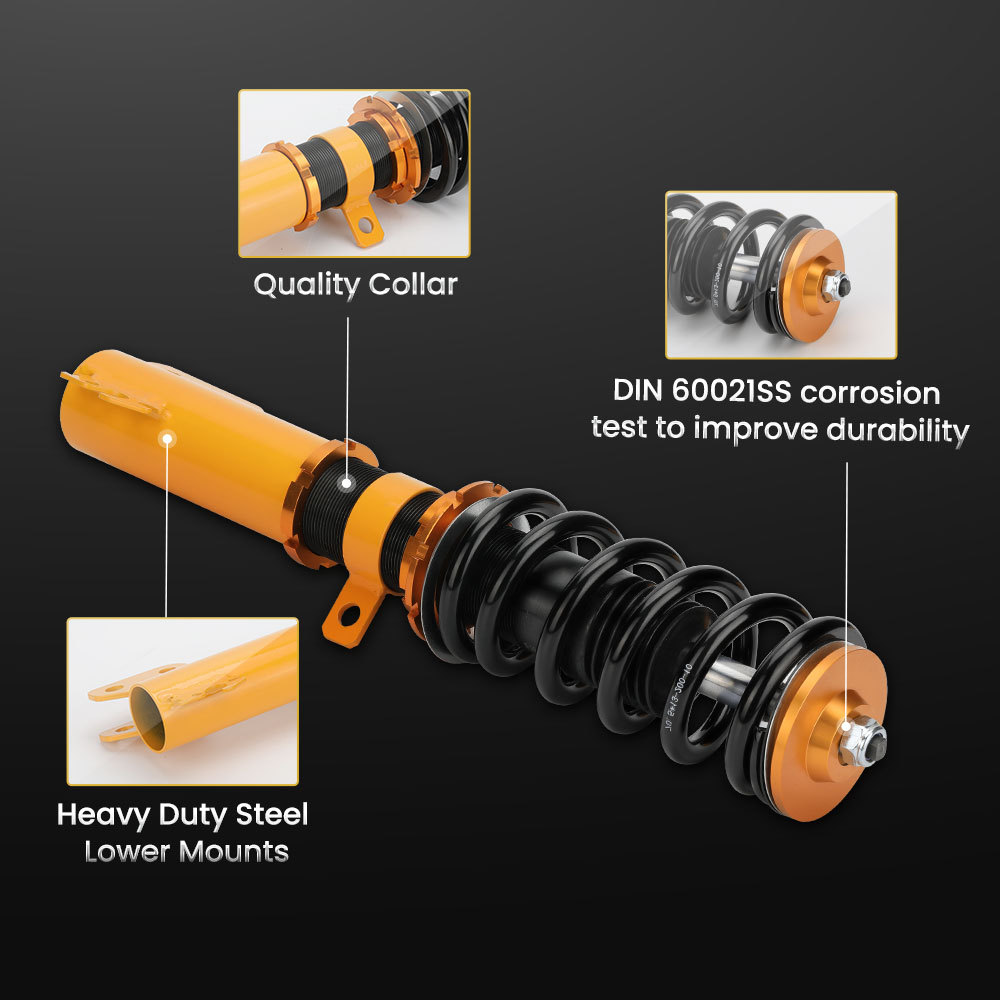 Coilovers Shock Strut Kit compatible for Toyota Yaris 13-14 Coil Over Suspension Adj Height lowering kit