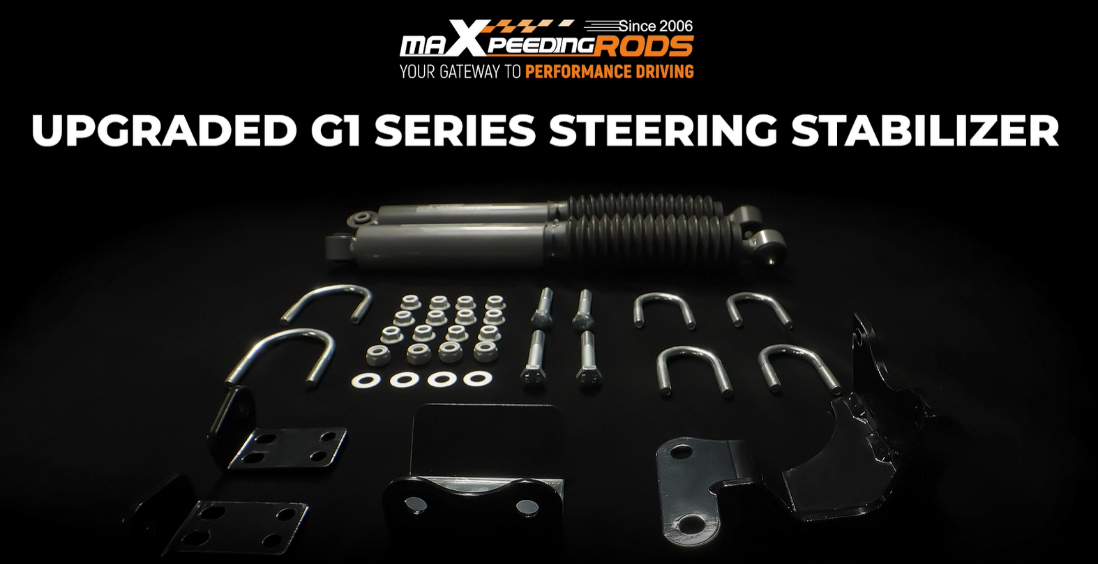 Compatible for Jeep Wrangler JK 2007 - 2017 Dual Steering Stabilizer Damper Kit