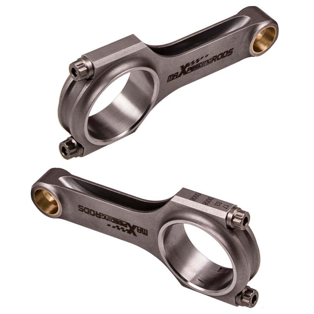 2x Bielle compatibile per Fiat 500 Old Model 2-cyl 124mm 4340 Forged H-Beam Connecting Rod