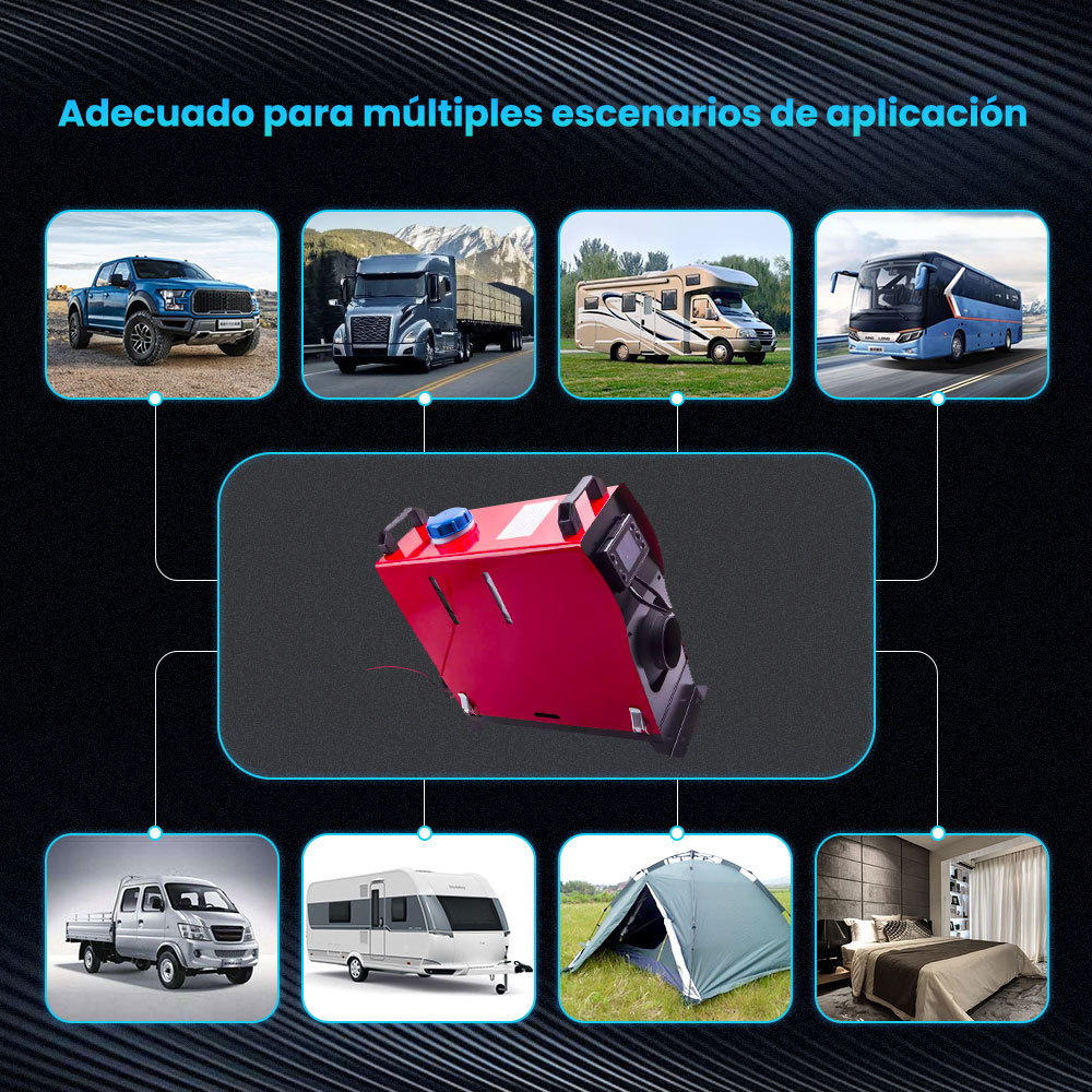 Pantalla LCD todo en uno del calentador de aire diesel de 12V 8KW para las autocaravanas del camión del coche del autobús