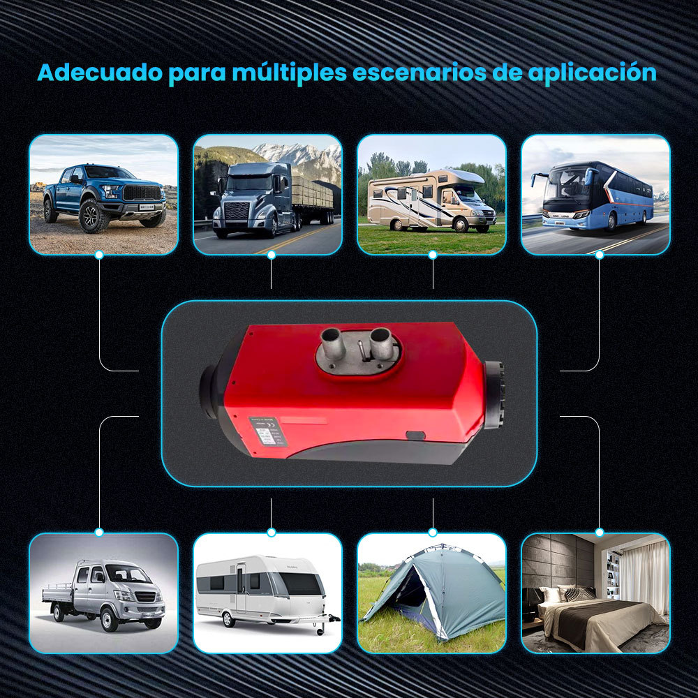 Calentador de aire Diesel Air Heater 12V 5kw-8KW Interruptor Digital Silenciador Car 8