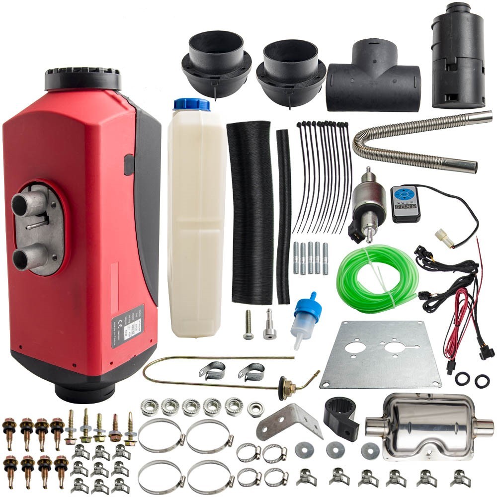 8KW Diesel Air Heater 12V Rosso Riscaldamento Parcheggio Digitale Interruttore