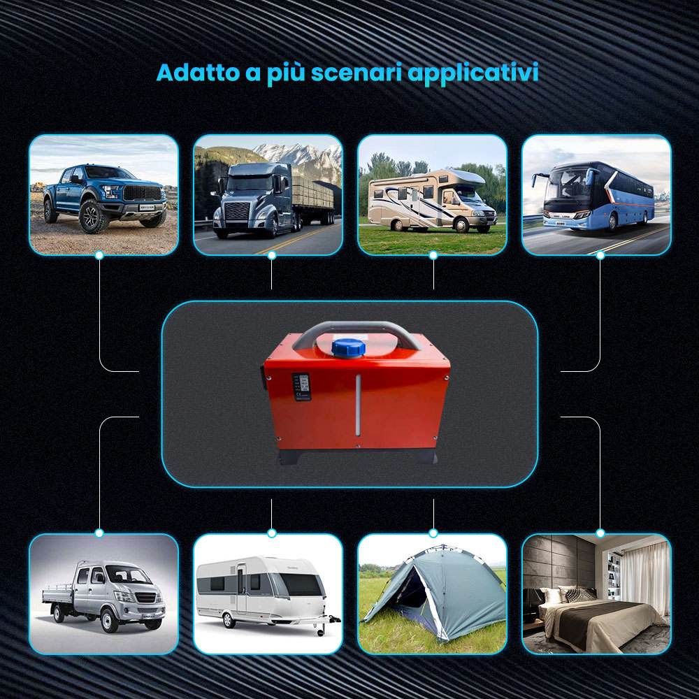 5000W Diesel Air Heater 12V Auto Aria Riscaldatore All in One Interruttore LCD