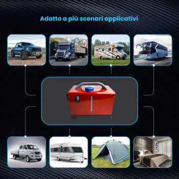 5000W Diesel Air Heater 12V Auto Aria Riscaldatore All in One Interruttore LCD