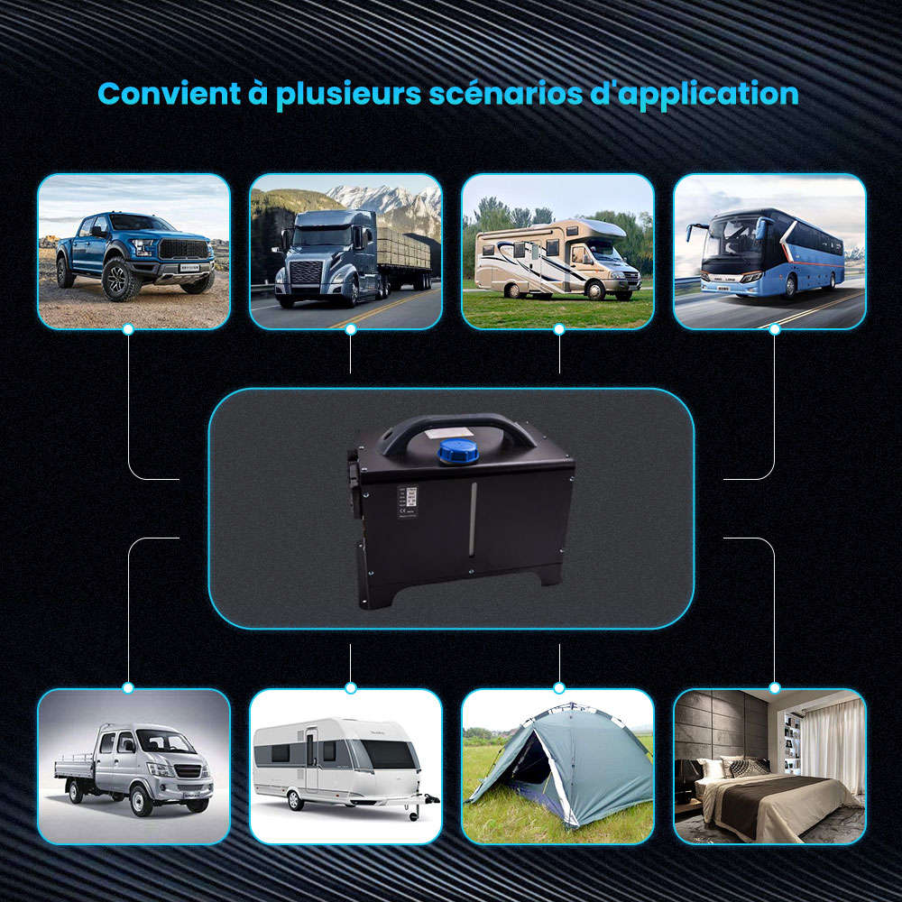 12V 5000W Air Diesel Chauffage LCD Télécommande pour Voiture Camion Bus  Bateau 5KW Air Heater
