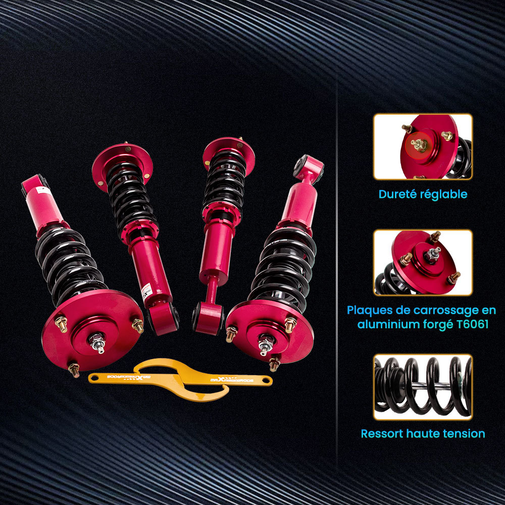 KIT SUSPENSION COMBINE FILETE compatible pour Ford Expedition 2003 - 2006 All Modelskit d'abaissement