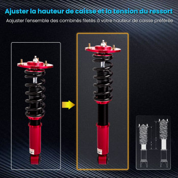 KIT SUSPENSION COMBINE FILETE compatible pour Ford Expedition 2003 - 2006 All Modelskit d'abaissement