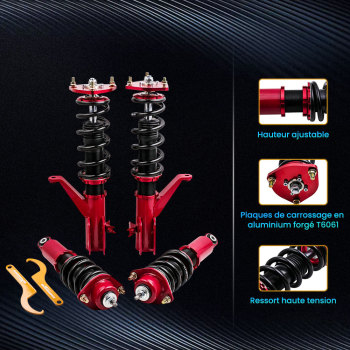Combines filetes amortisseurs compatible pour HONDA Civic EM2 2001-2005kit d'abaissement