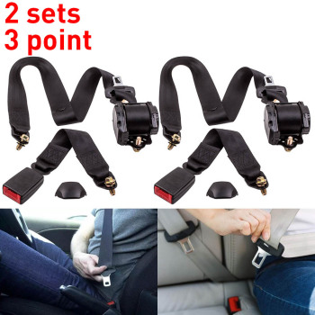 1Pair 3 Point Retractable Auto Car Shoulder Safety compatible for Seat Belt Diagonal Belt new