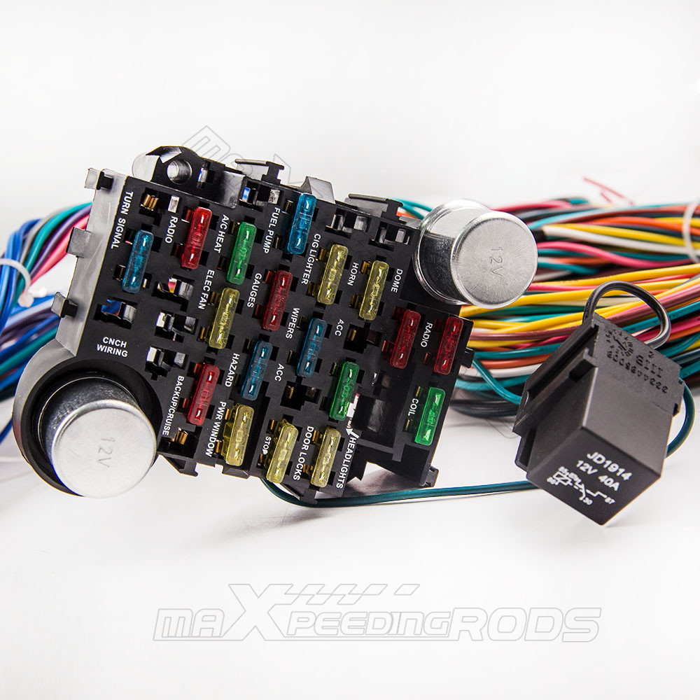 17 fusibles +21 circuitos bloque de fusibles precableados compatible para CHEVY compatible para FORD Hotrods ON Oferta