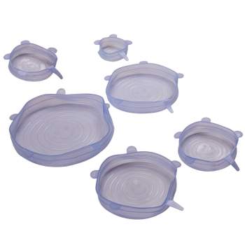 6pcs Safe Food Grade Silicone Insta Lids Suction Lid-bowl Cover Stretch Lids