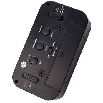 Black Digital LCD Snooze Electronic Alarm Clock with Backlight Light Control