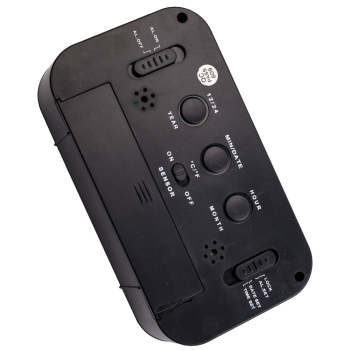 Black Digital LCD Snooze Electronic Alarm Clock with Backlight Light Control