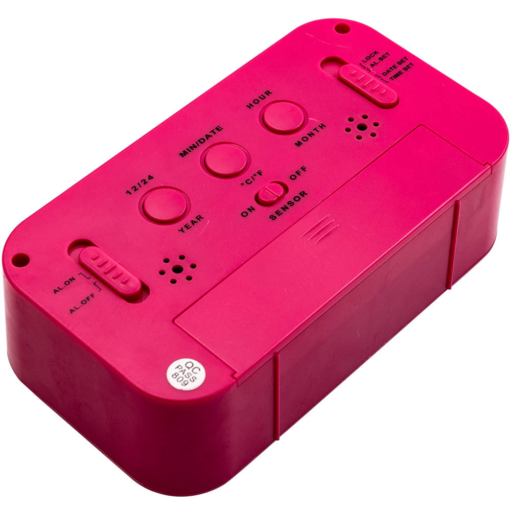 Red Digital LCD Snooze Electronic Alarm Clock with Backlight Light Control
