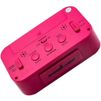 Red Digital LCD Snooze Electronic Alarm Clock with Backlight Light Control