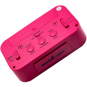 Red Digital LCD Snooze Electronic Alarm Clock with Backlight Light Control