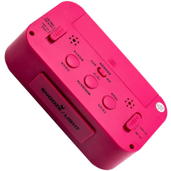 Red Digital LCD Snooze Electronic Alarm Clock with Backlight Light Control