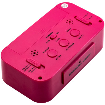 Red Digital LCD Snooze Electronic Alarm Clock with Backlight Light Control