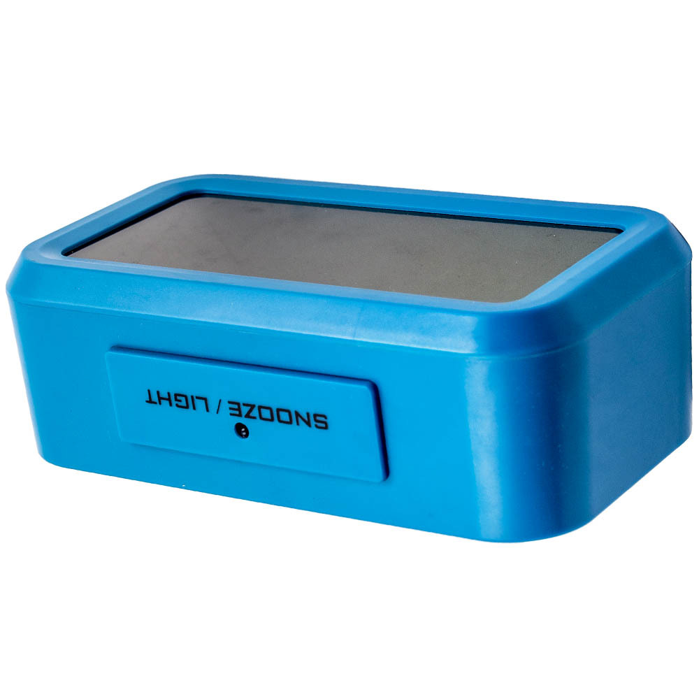 Blue Digital LCD Snooze Electronic Alarm Clock with Backlight Light Control