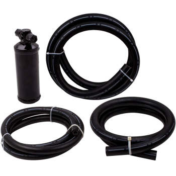 Universal 134a Air Conditioning compatible for AC Hose Kit O-Ring Beadlock Fitting Black Drier