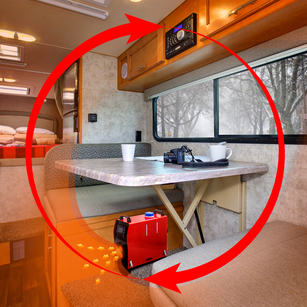 Diesel Heater 12V 2KW-5KW Remote Control diesel heater for Van Truck SUV Thermostat Motorhome