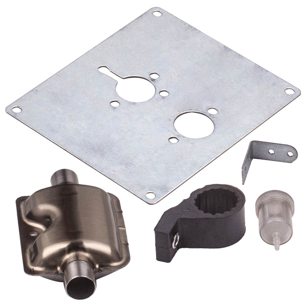 12V 5KW Calentador de aire diesel 10L Silenciador de tanque Fliter T-Piece Motor de interruptor digital