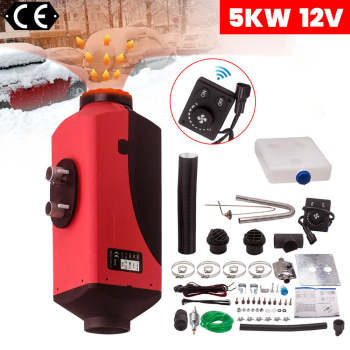 Diesel Heater 12V 5KW Digital Switch 10LTank diesel heater for Van Lorry Boat Van Thermostat