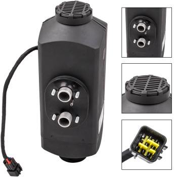 Interruptor de perilla de calentador de combustible diésel de aire 2KW 12V + tanque de 10L para camión, barco, remolque, coche